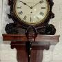 Victorian Fusee Wall Bracket / Dial Clock - Rare