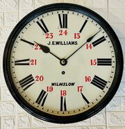 Victorian Fusee Wall Clock 24 Hour Dial