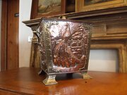 Arts And Crafts Outstanding Copper & Brass C1880 Coal Box 