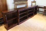 Bookcase Rare Stunning Large Victorian Carved Oak 