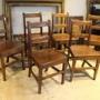 Chairs rare set of 6 Welsh Oak dining chairs c1820