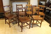 Chairs Rare Set Of 6 Welsh Oak Dining Chairs C1820