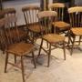 Chairs set of six Victorian Windsor dining c1870