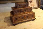 Rare Chest Of Drawers  Tunbridge Ware Walnut C1870