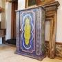 Cupboard rare folk art painted Pine Victorian 1870