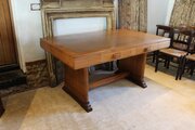 Desk Rare Art Deco Walnut Formerly Bodleian Lib