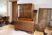 Display Stunning Art Deco Walnut Cabinet Epstein