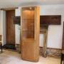 Ercol rare Elm corner cupboard internal light