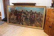 Huge Oil On Canvas The Charge Of The Light Brigade