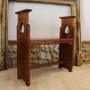 Liberty & Co Arts and crafts Oak window seat bench