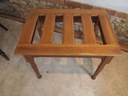 Luggage Suit Case Stand Oak Edwardian C1910