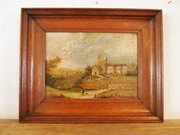 Painting Naive Folk Art Primitive Oil C1850