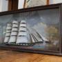 Rare Large 19th Century Ship Folk Art Diorama
