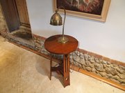 Table Arts And Crafts Oak Hall Lamp Side C1900