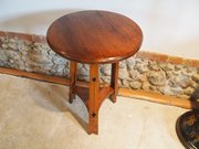 Table Arts And Crafts Oak Side Lamp Hall C1900