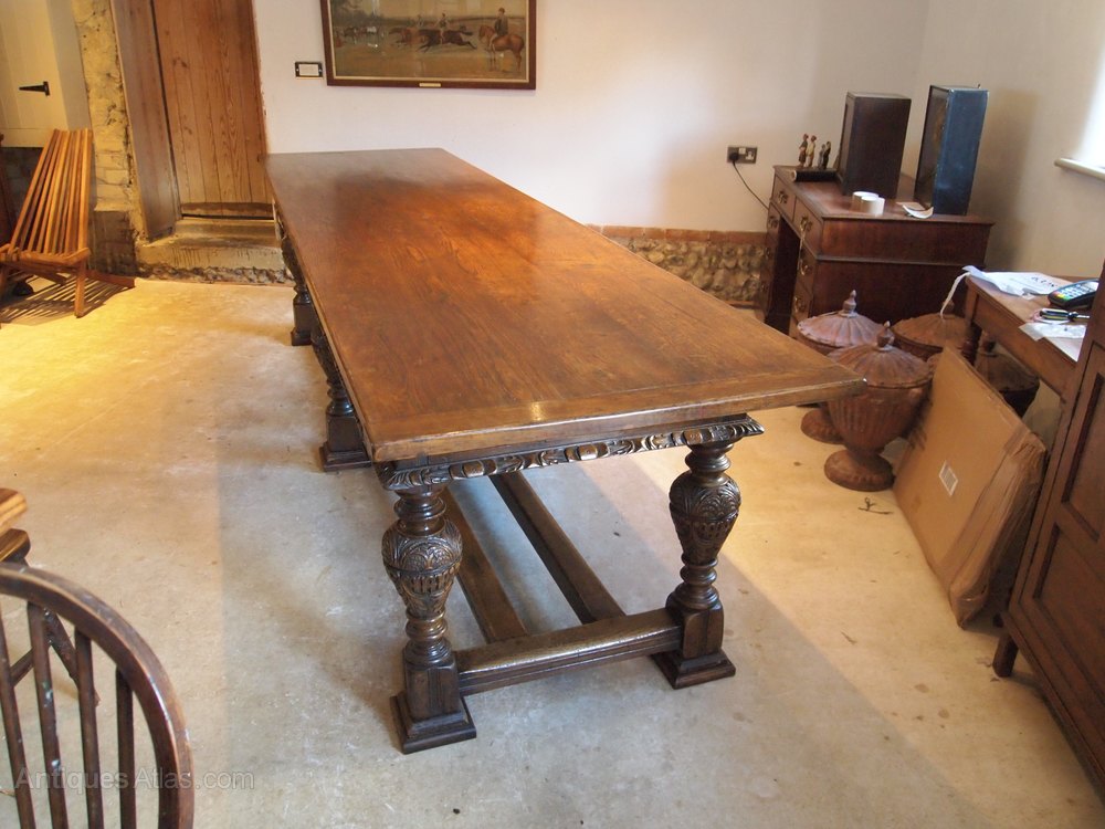 Table Refectory Dining Victorian Carved Oak C1880 Antiques Atlas