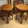 Tables rare pair Oak Heal & Son side lamp c1920
