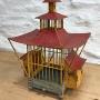 Chinese Pagoda Bird Cage With Original Paint C1900