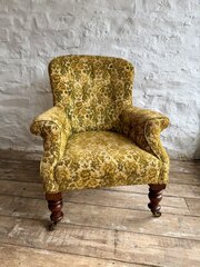 English Armchair C1900 Cope And Collinson Castors 