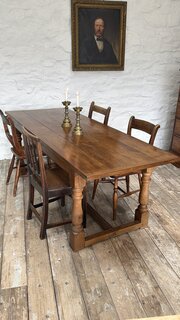 Oak Refectory Table With A Great Colour Top