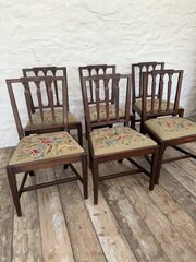 Set Of Six Sheraton Georgian Chairs