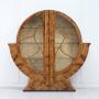 Art Deco Round Display Cabinet – Walnut, 1930s