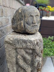 English 16th Century Stone Head Gloucestershire 