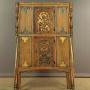 16th.c Style Carved & Painted Livery Cupboard