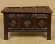 17th.c. Carved & Inlaid Oak Coffer C.1660