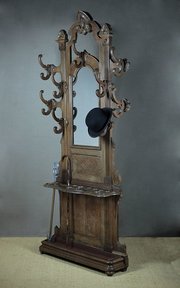 19th.c. Oak Hall Stand C.1890. 