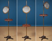 19th.c. Shaving Or Make-Up Mirror & Stand