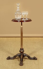 Adjustable Wine Table With Brass Column C.1880