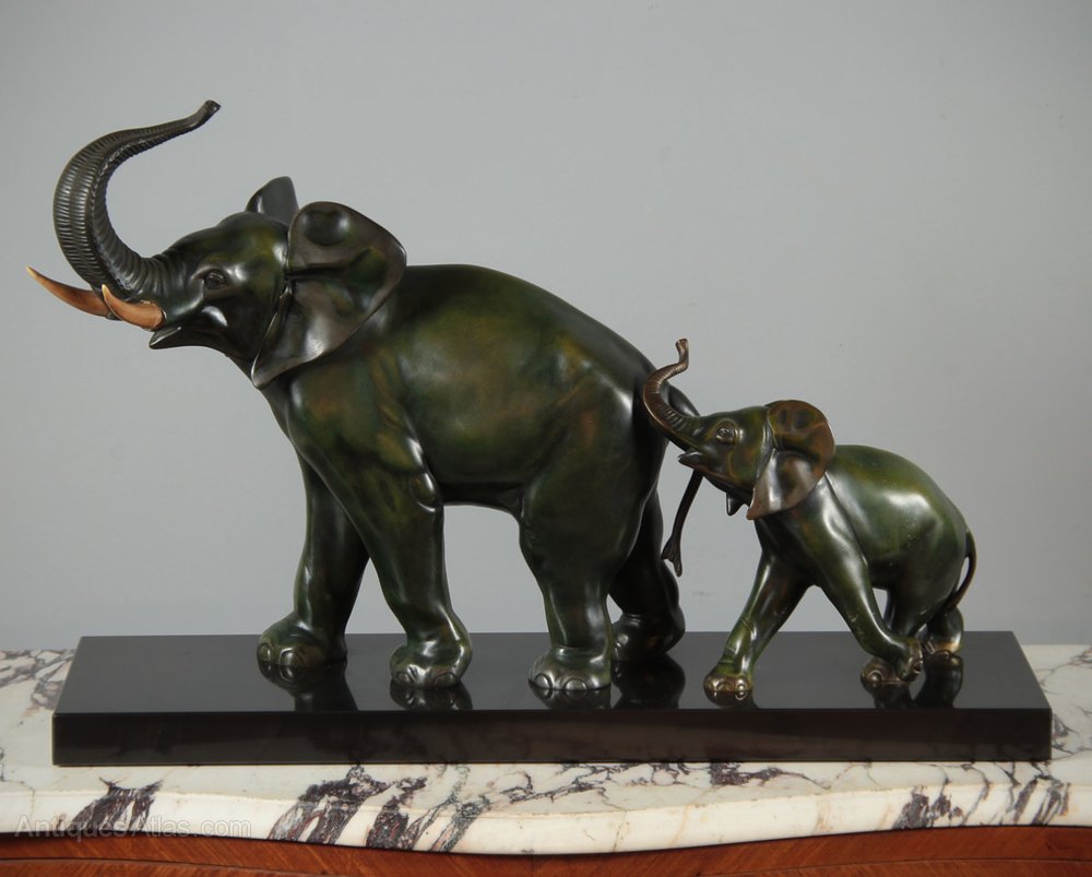 Antiques Atlas Art Deco Elephant Sculpture Irene Rochard C.1930