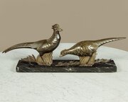 Art Deco Sculpture Of Golden Pheasants C.1930