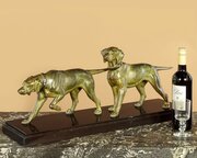 Art Deco Sculpture Of Gun Dogs C.1930