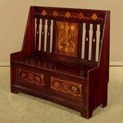 Arts & Crafts Box Settle By Shoolbred & Co. C.1900