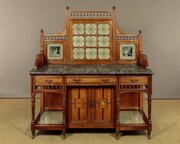 Arts & Crafts Tile Back Washstand By Goodall & Co.