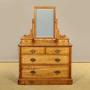 Birch Chest of Drawers with Dressing Mirror c.1880
