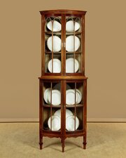Bow Front Corner Display Cabinet C.1930