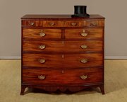Bow Front Mahogany Chest Of Drawers C.1830