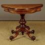 Burr Walnut Fold Over Games Table c.1880