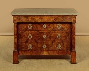 Burr Walnut Marble Top Commode C.1830