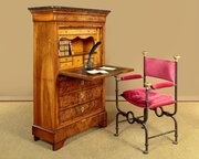 Burr Walnut Secretaire Abattant C.1840