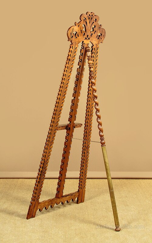 Carved Display Easel C.1860 ac049a11464 / 38080 - Antiques Atlas