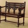 Carved Oak Settle c.1890