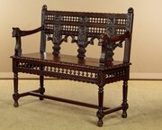 Carved Oak Settle C.1890