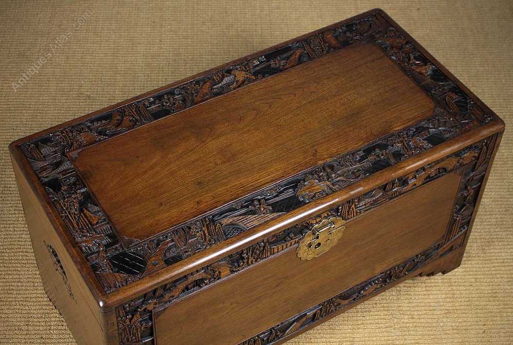 Carved Oriental Chest C 1930 Antiques Atlas