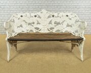 Cast Iron Fern & Blackberry Garden Bench C.1890