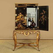 Chinoiserie Cocktail Cabinet On Stand C.1930