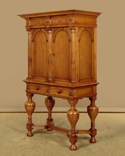 Dutch Oak Cabinet On Stand C.1930